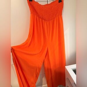 Elegant Orange Jumpsuit NWOT